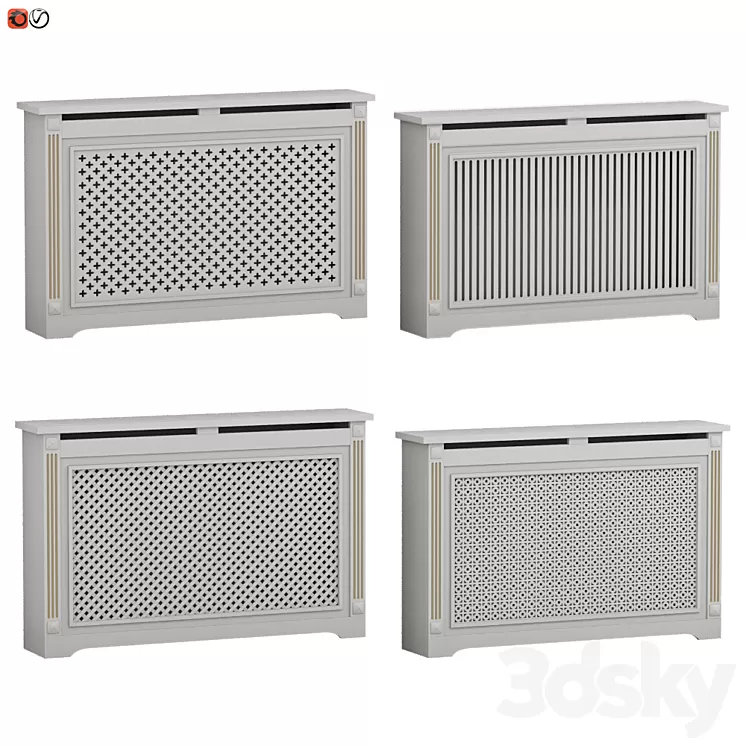 Decorative radiator screen set_04 3D Model