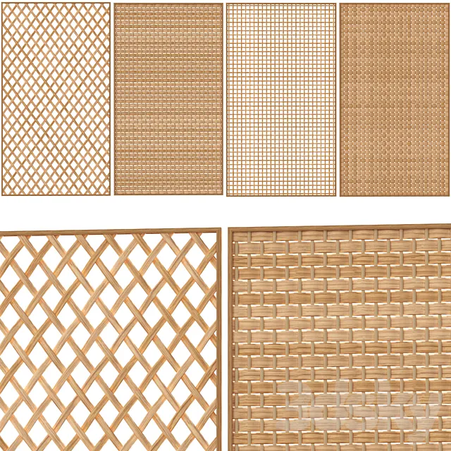 Decorative rattan partition 02 3DModel Decorative rattan partition 02 3DModel