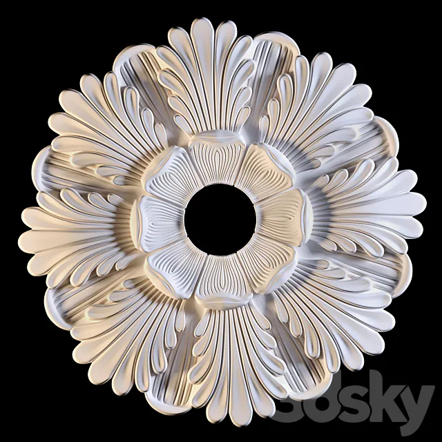 Decorative rosette 3D Model Decorative rosette 3D Model