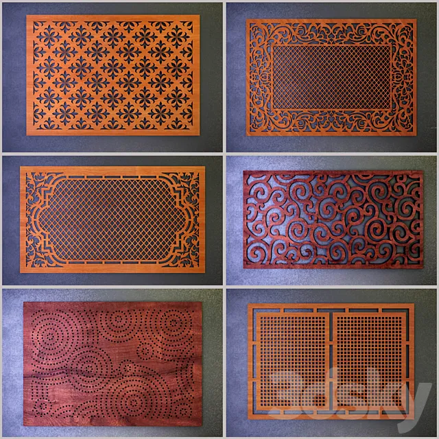 Decorative screens – a lattice (a collection of 2) 3DModel Decorative screens – a lattice (a collection of 2) 3DModel