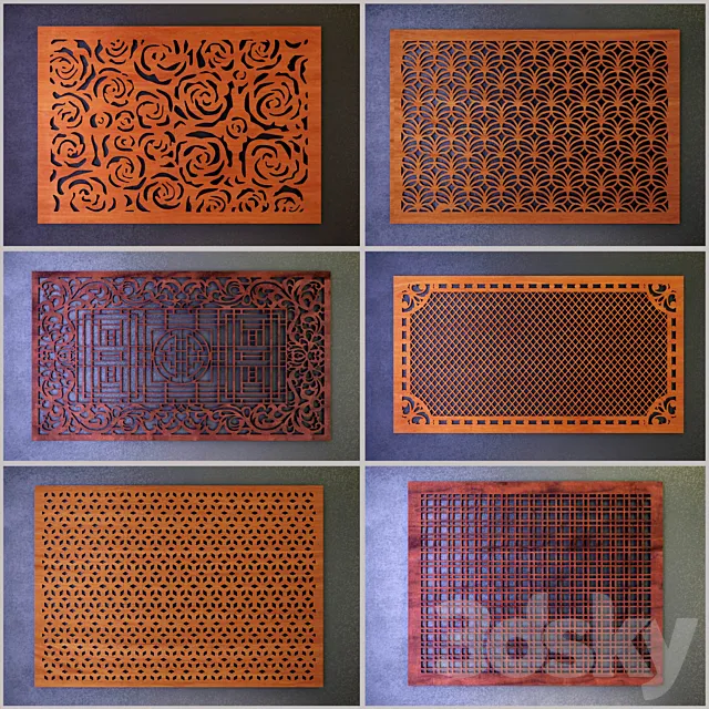 Decorative screens – a lattice (collection 1) 3DModel Decorative screens – a lattice (collection 1) 3DModel