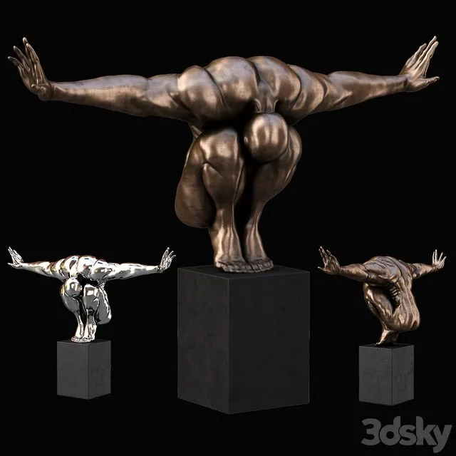 Decorative sculpture Athlete 3D Model