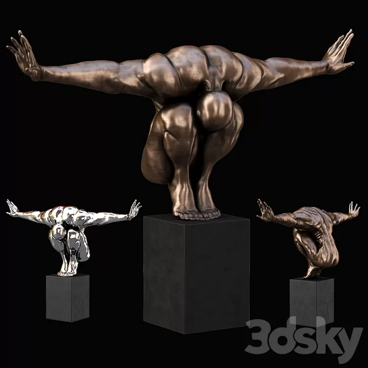 Decorative sculpture Athlete 3D Model