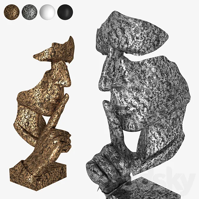 Decorative sculpture of the head 3D Model Decorative sculpture of the head 3D Model