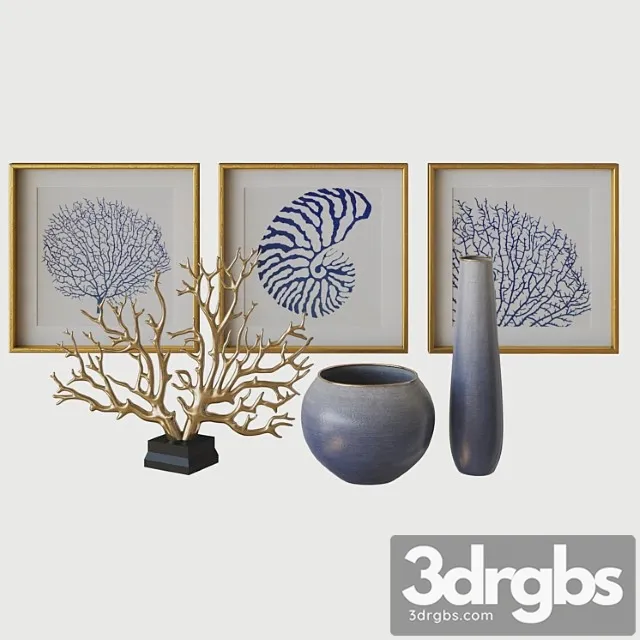 Decorative sea set 3D Model Download