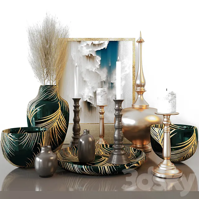 Decorative set 002 3D Model Decorative set 002 3D Model