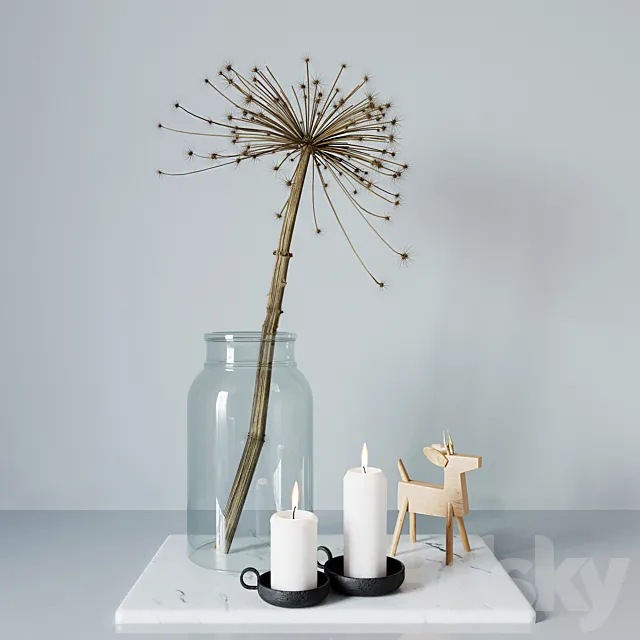 Decorative set 002 | Decorative composition 002 3DModel