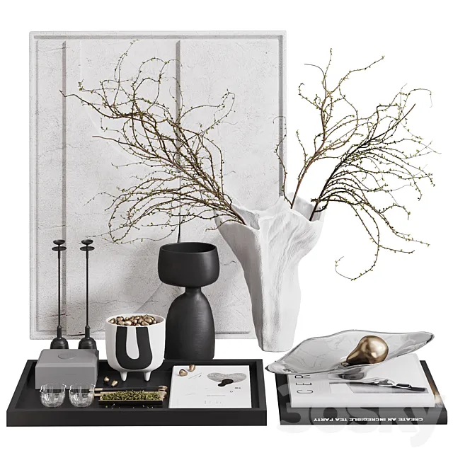 Decorative Set 004 by Corner Design 3D Model