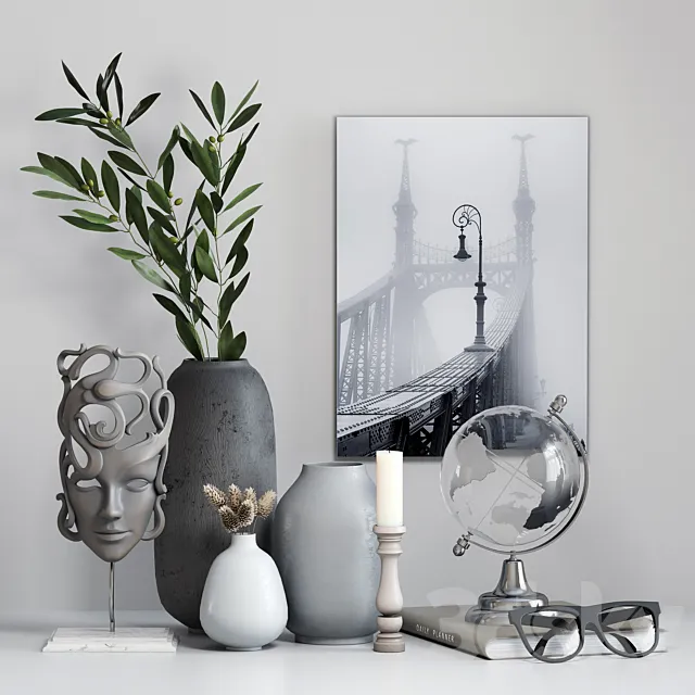 Decorative set 007 3D Model