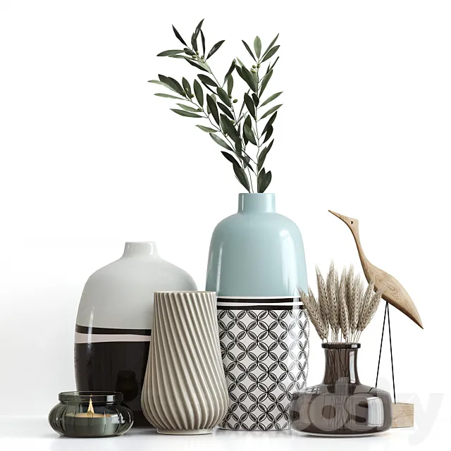 Decorative set 009 3D Model Decorative set 009 3D Model