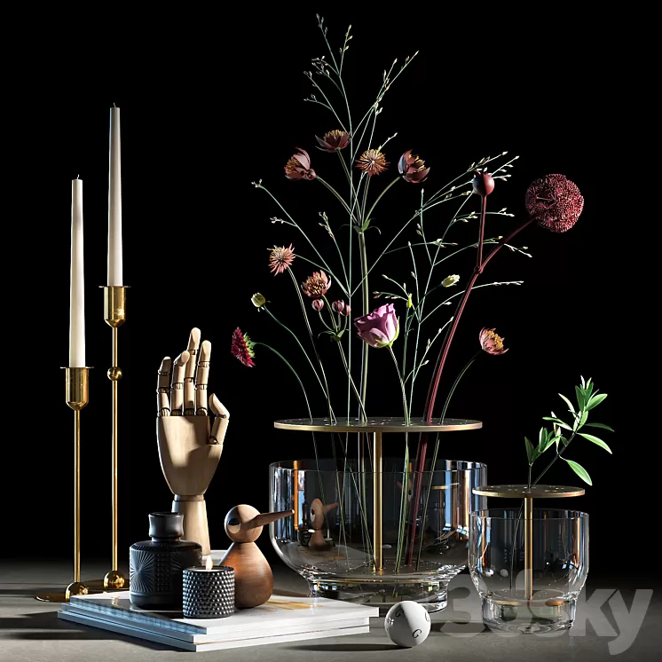 Decorative set 009 3D Model