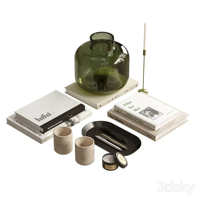 Decorative set 01 3D Model