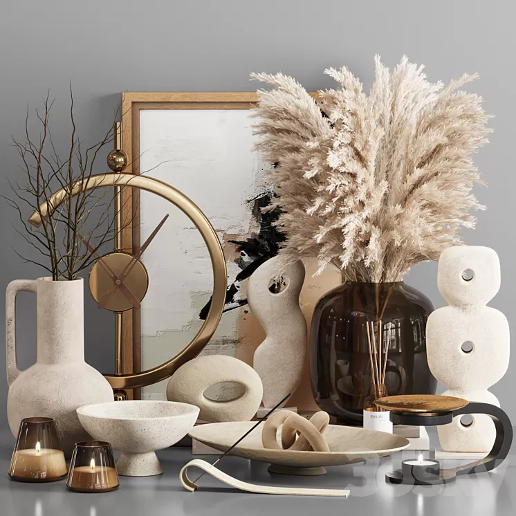 decorative set 01 3D Model Free Download