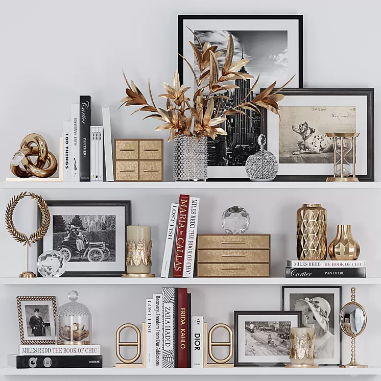 Decorative set 01 3D Model