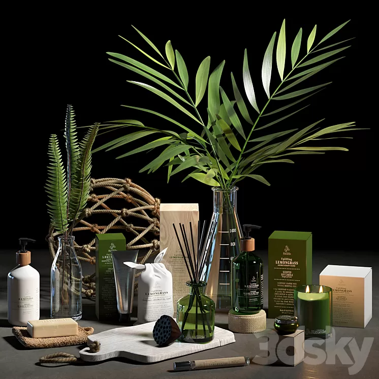 Decorative set 011 3D Model