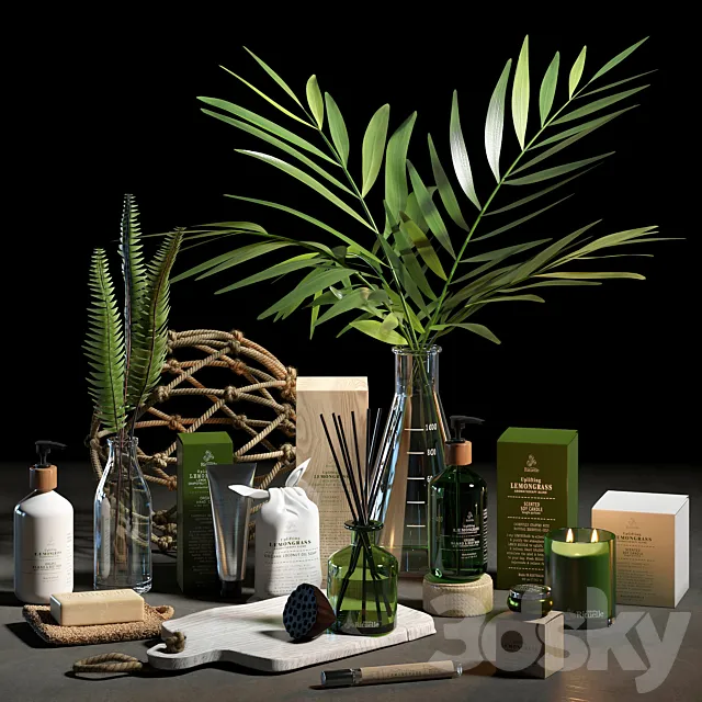 Decorative set 011 3DModel