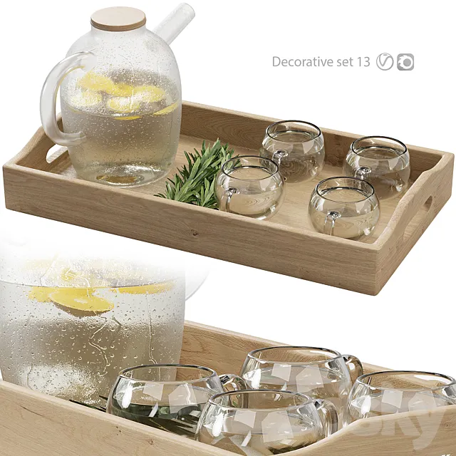 Decorative set 013 3D Model