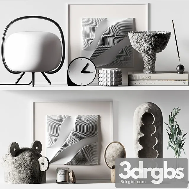 Decorative set 017 with reliefs and olyve