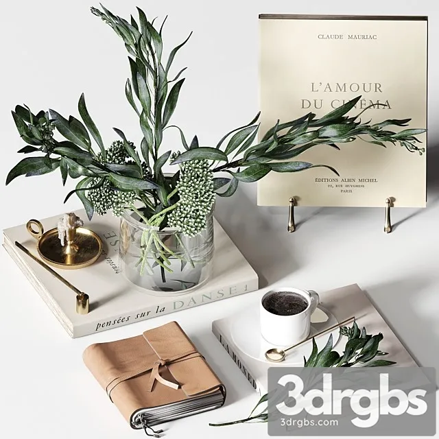 Decorative Set 018 Coffee Bouquet 3D Model Download