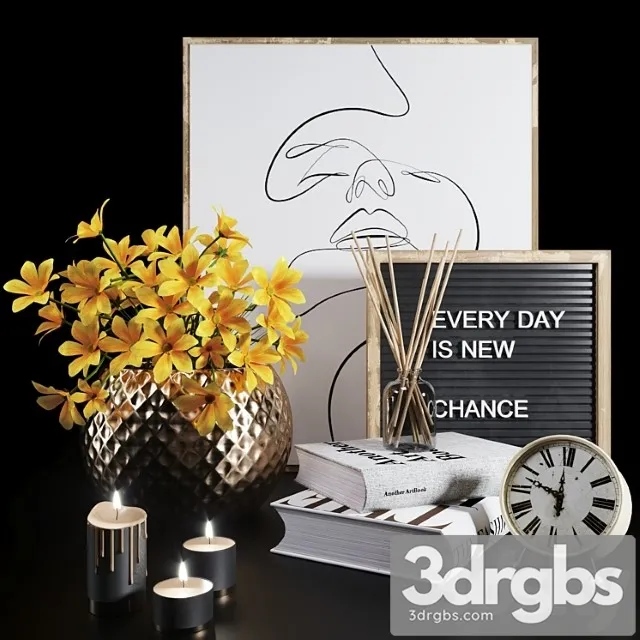 Decorative set 01_2_2 3D Model Download