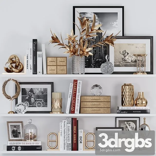 Decorative set 01_3 3D Model Download