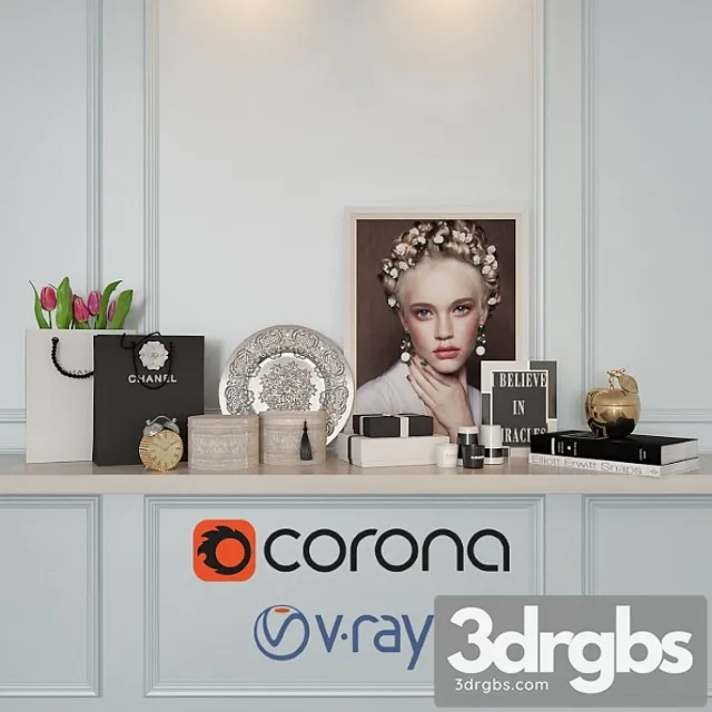 decorative set 02 2 3D Model Download