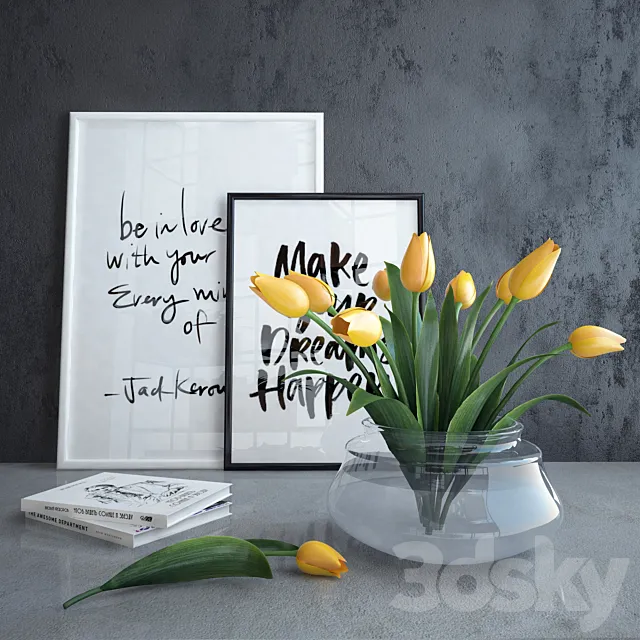 Decorative set 02 3D Model