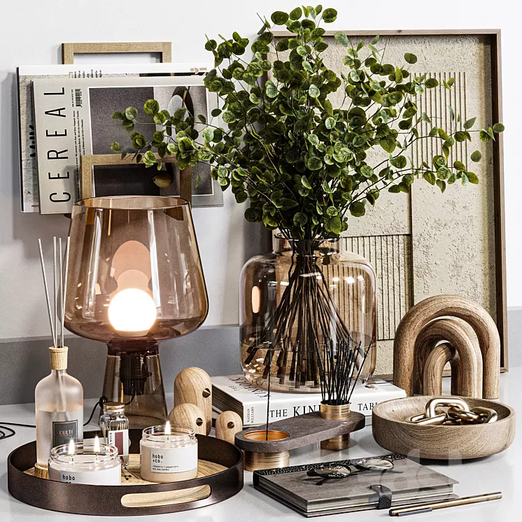 Decorative Set 021 3D Model Free Download