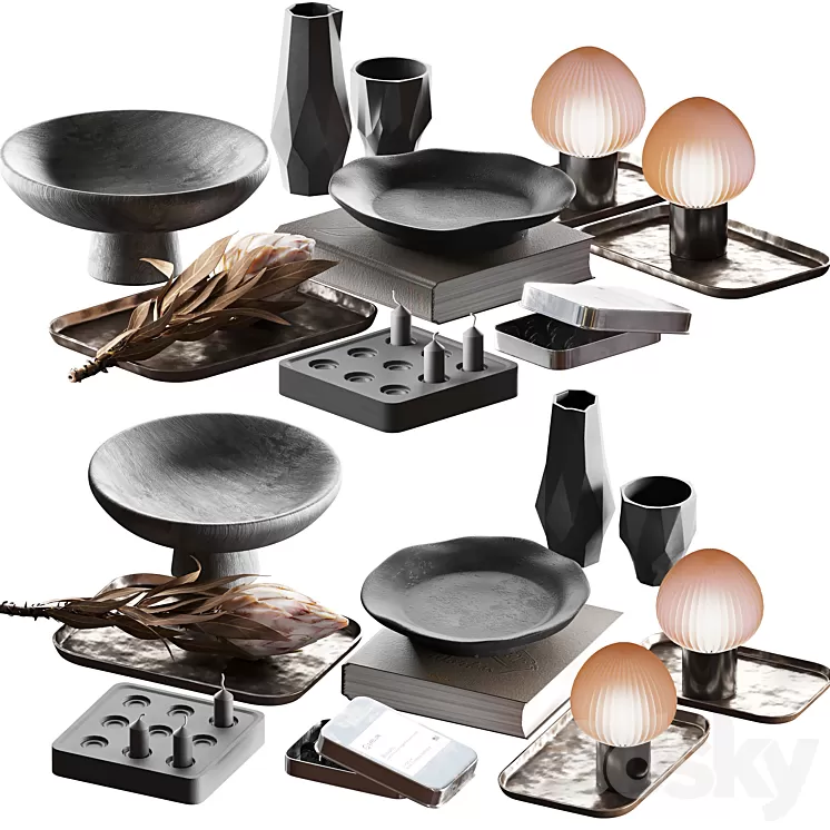 Decorative set 022 geometric 3D Model Decorative set 022 geometric 3D Model