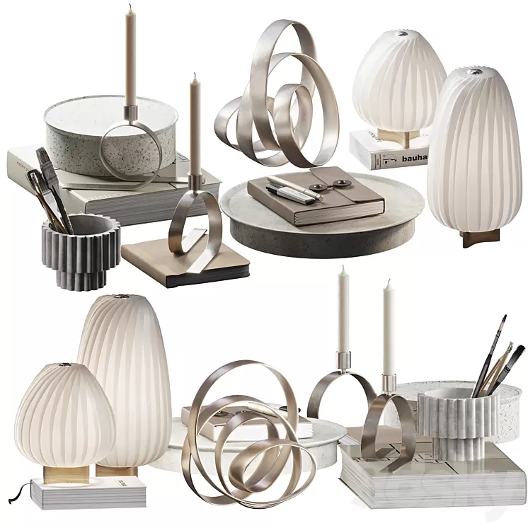 Decorative set 023 geometric 3D Model Free Download Decorative set 023 geometric 3D Model Free Download