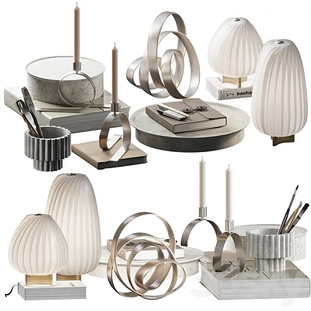 Decorative set 023 geometric 3DModel