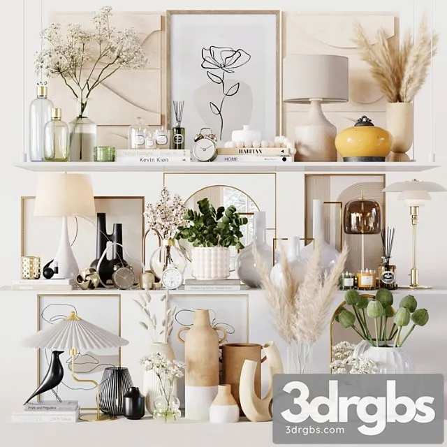 decorative set 03 2 3D Model Download