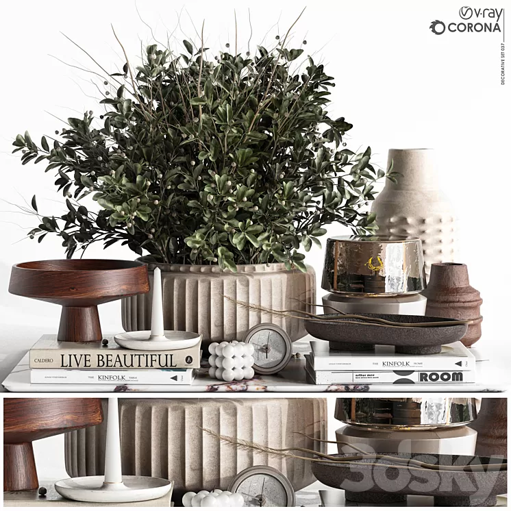 Decorative set-037 3D Model Free Download