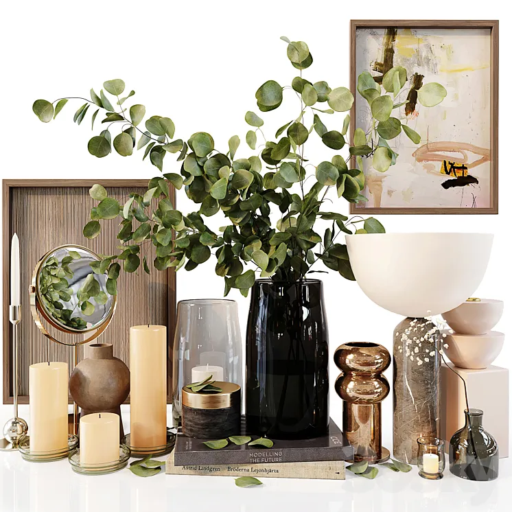 Decorative Set 05 3D Model Free Download