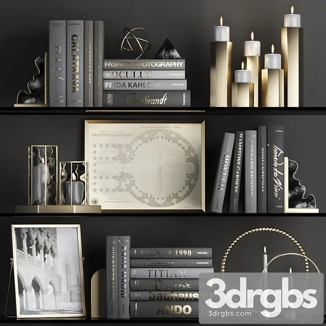 Decorative set 05 (black) 3D Model Download Decorative set 05 (black) 3D Model Download