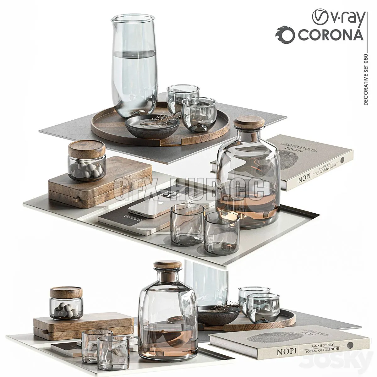 Decorative set-050 3D Model Decorative set-050 3D Model