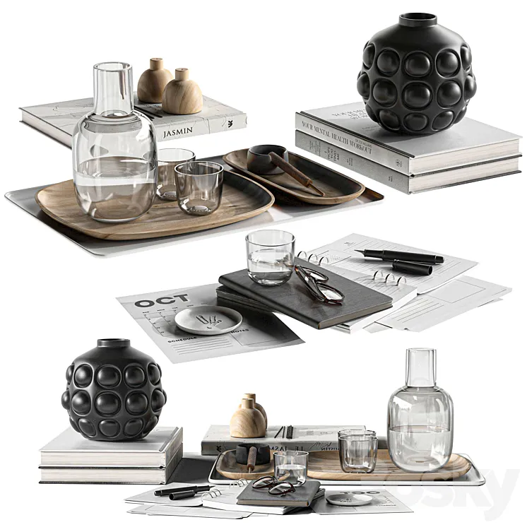 Decorative set-056 3D Model Free Download