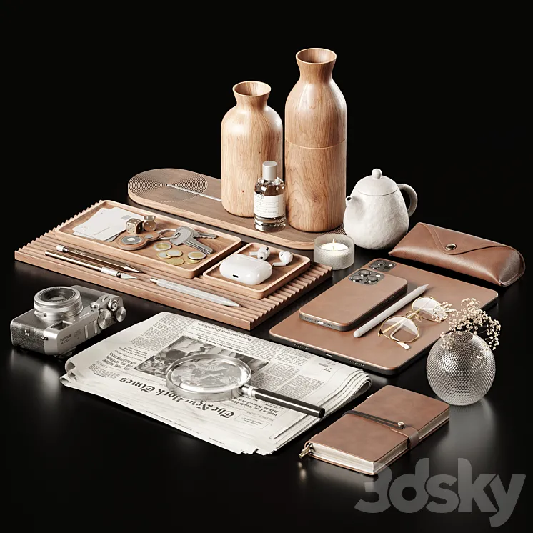 Decorative Set 058 3D Model Free Download