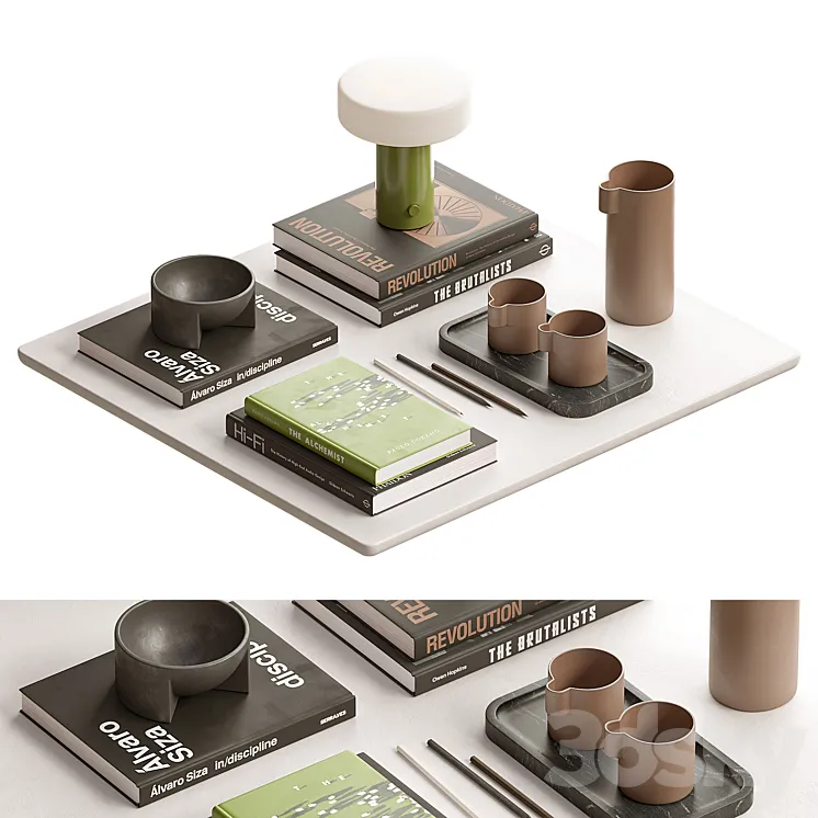 Decorative set 07 3D Model Free Download