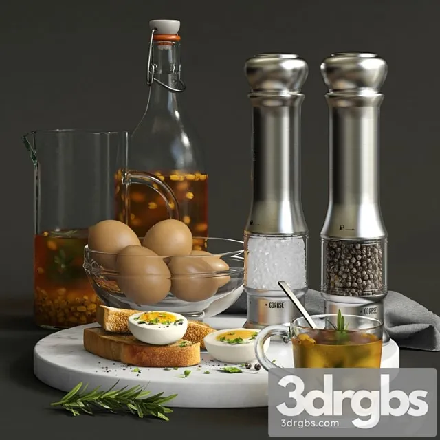 Decorative set 08 3D Model Download