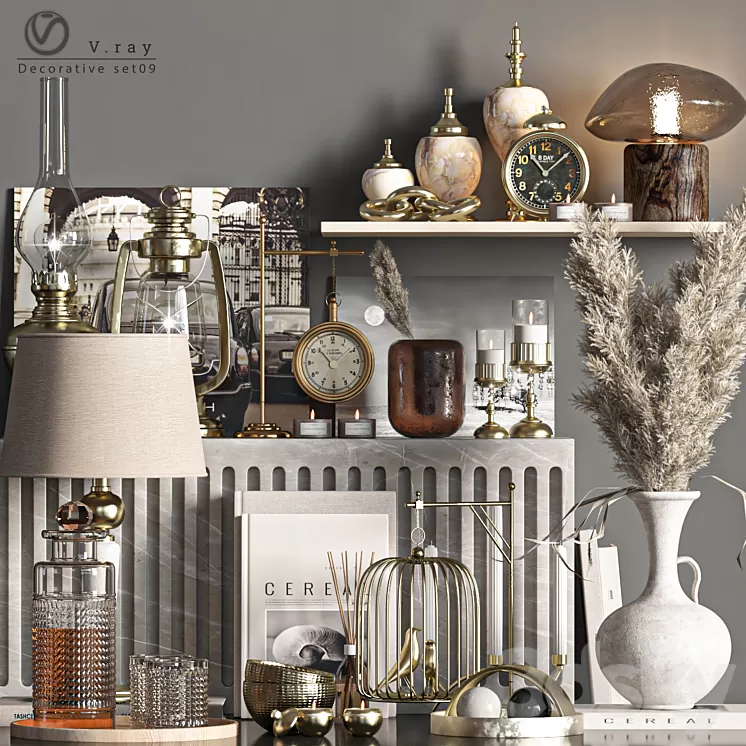 decorative set 09 3D Model Free Download decorative set 09 3D Model Free Download