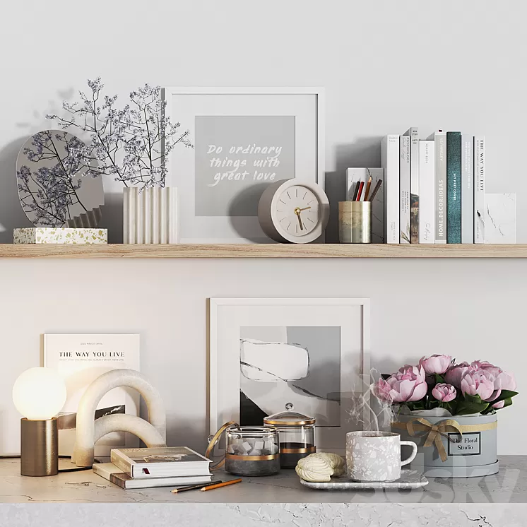 Decorative Set 1 3D Model Free Download