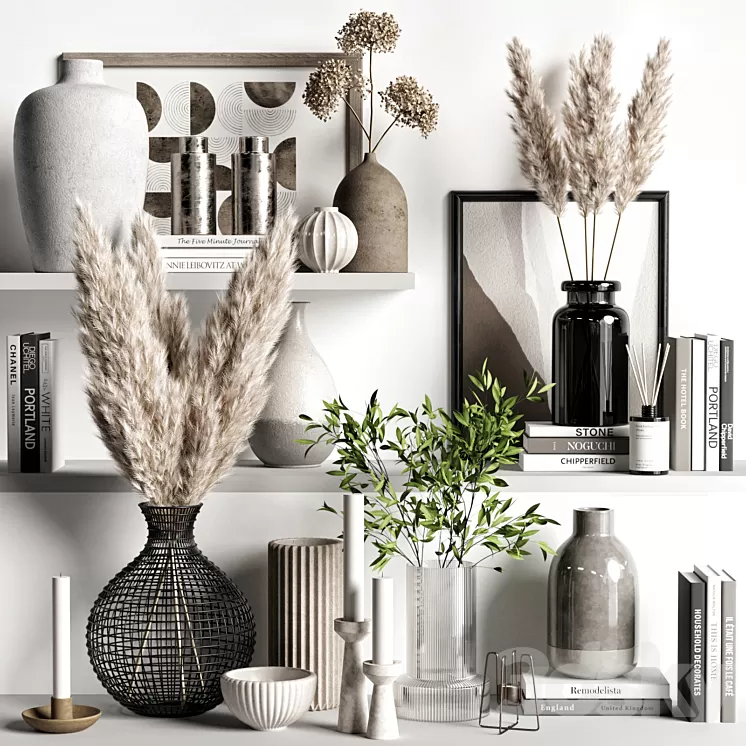 Decorative set 104 3D Model Free Download