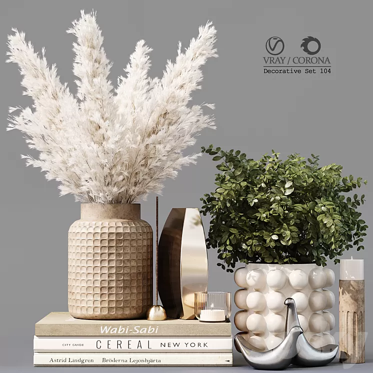 Decorative Set 104 3D Model Free Download