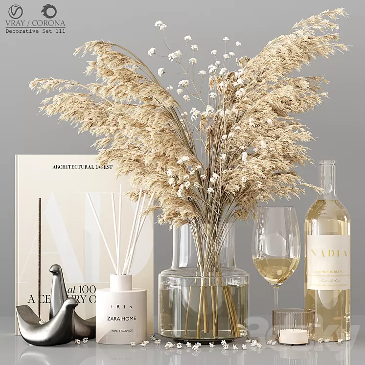 Decorative Set 111 3D Model Free Download