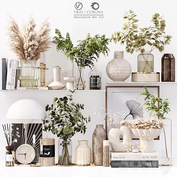 Decorative Set 113 3D Model Free Download