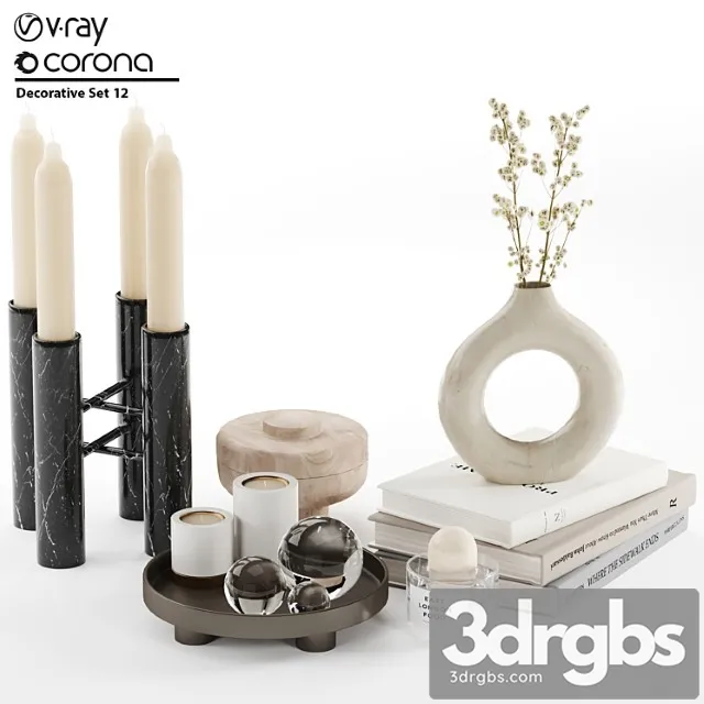 Decorative set 12 3 3D Model Download Decorative set 12 3 3D Model Download