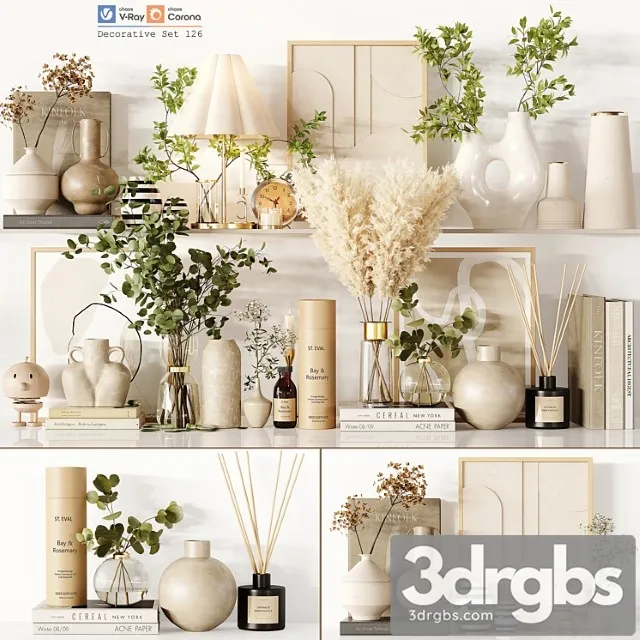 Decorative set 126 3D Model Download Decorative set 126 3D Model Download