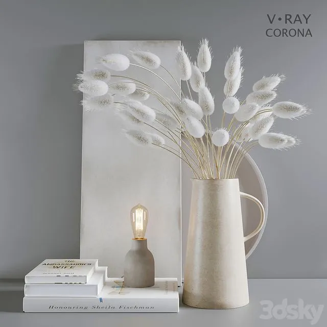 Decorative set # 13 (with lamp) 3D Model