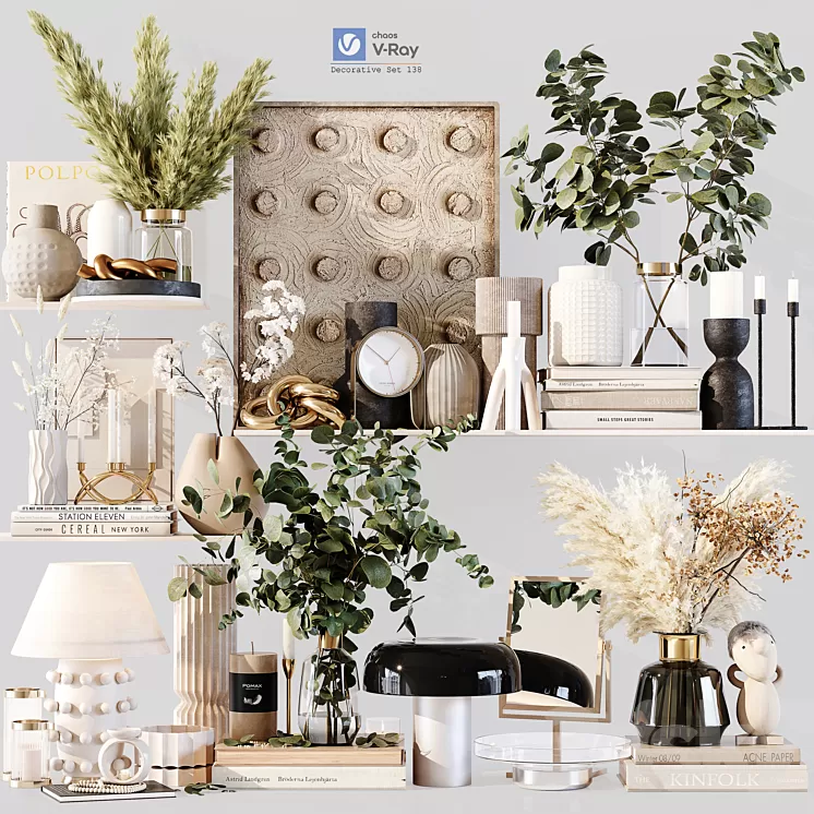 Decorative Set 138 3D Model Free Download